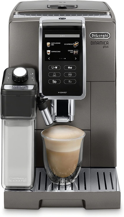 DeLonghi Dinamica Plus Fully Automatic Espresso Machine, Titanium