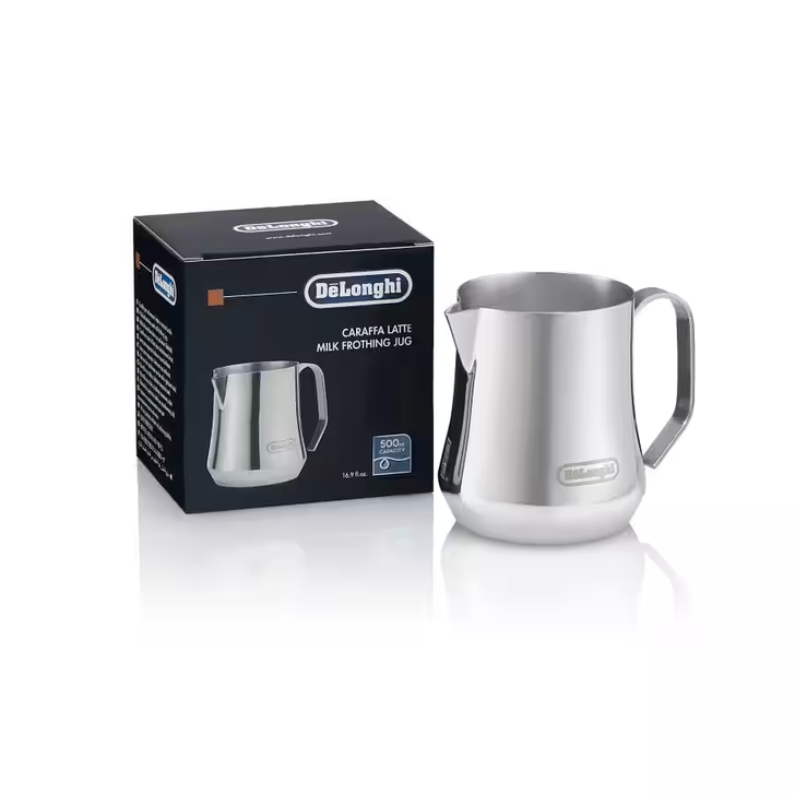 DeLonghi 500ml Milk Frothing Jug DLSC069 :  
Milk Frothing Pitcher, Large
DLSC069
Master perfect milk foam and experiment with latte art using this milk frothing jug.