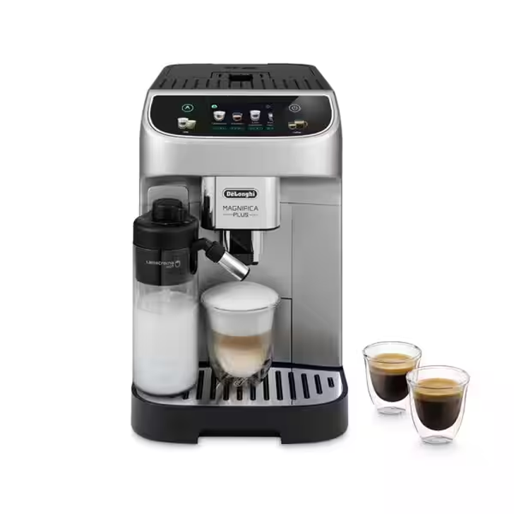 Magnifica Plus ECAM320.70.SB Enjoy a quality cup of coffee created from fresh beans, personalised to your taste, and delivered with a simple swipe and tap.ECAM32070SB